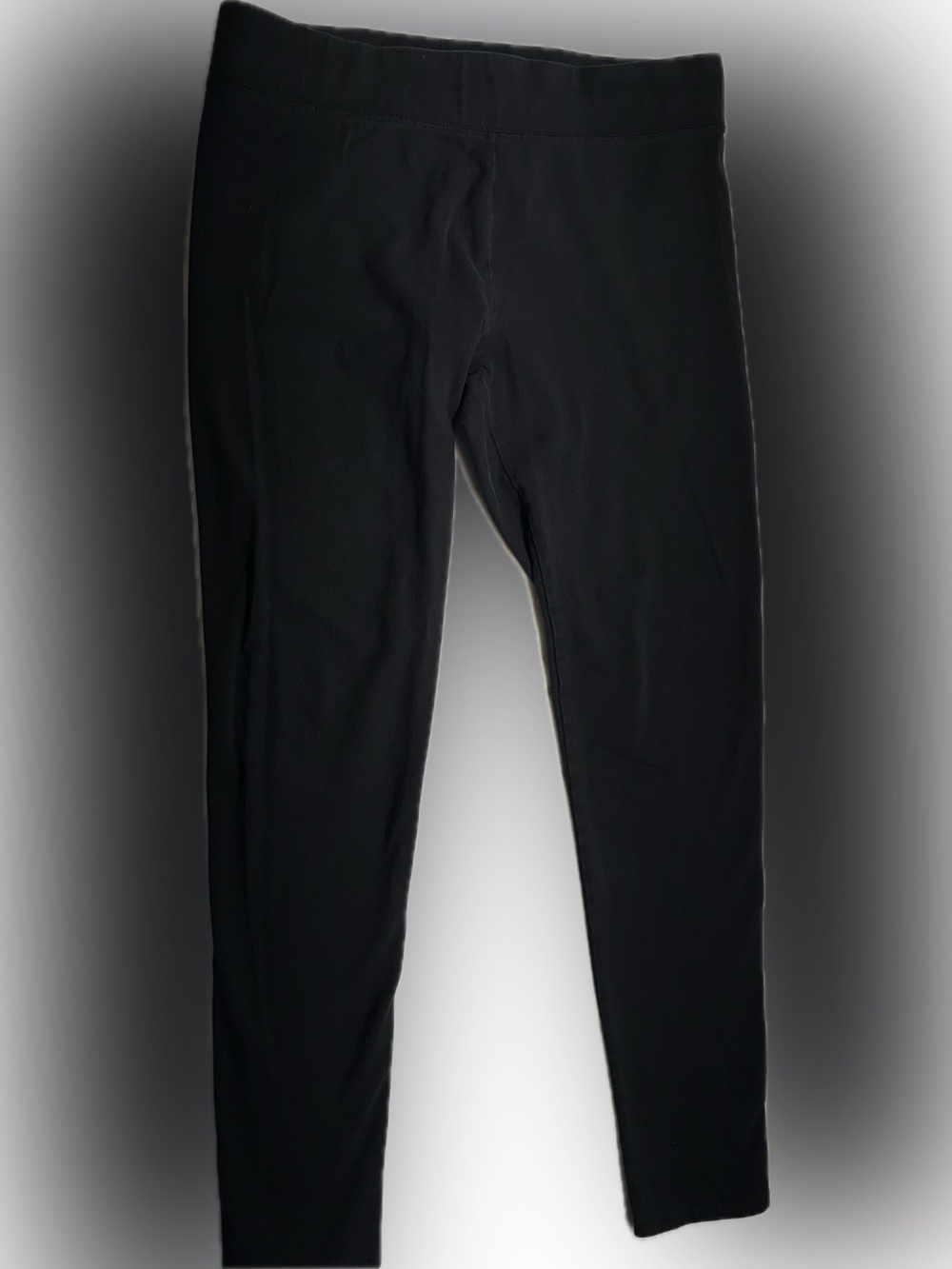 aerie Black High-Rise Leggings with Wide Waistband - Solid Black